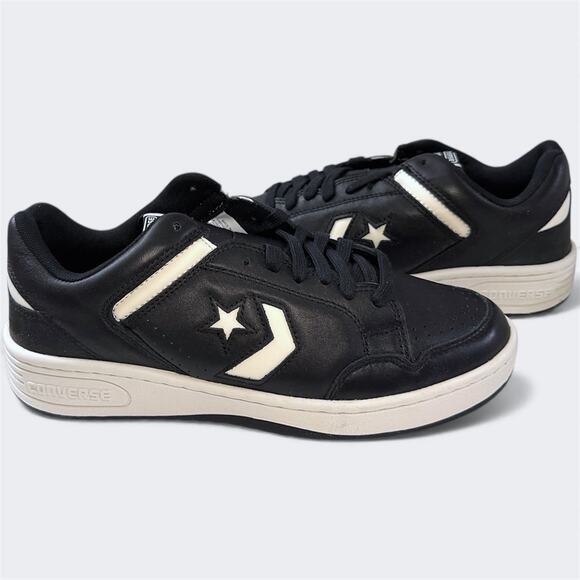 Converse Weapon Low Black Vintage White Sneakers Mens Size 9.5 A11572C - Picture 4 of 12